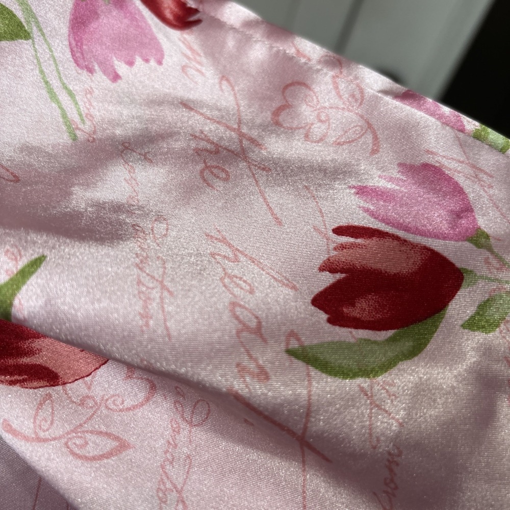 Valerie Stevens women's XL Pink floral Love Notes pajama set long sleeve pants - Picture 10 of 14